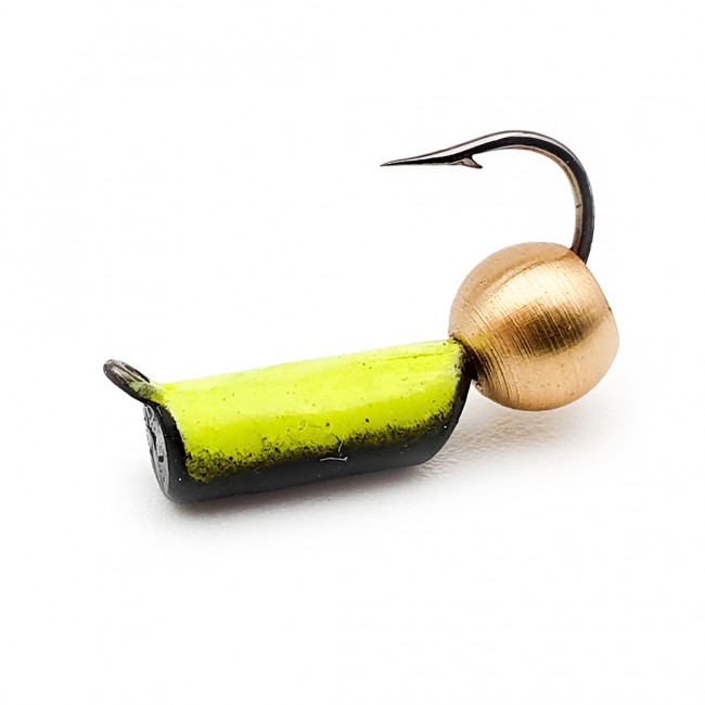 Мормышка Столбик вольфрамовая, d-1,5 мм., 0,4 гр., флюоресцентная, с лат. шариком (5шт./уп.)