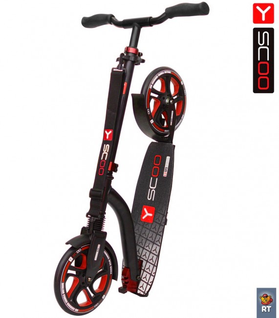 Самокат Y-Scoo RT 215 Monterey с 2 амортизаторами red/black