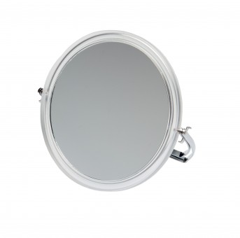Зеркало Dewal Beauty настольное, в прозрачной оправе, на металлической подставке, 165x163х10мм Зеркало Dewal Beauty настольное, в прозрачной оправе, на металлической подставке, 165x163х10мм