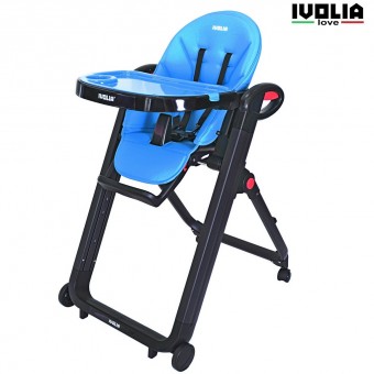 Стульчик для кормления Ivolia Love 02 4 колеса blue Стульчик для кормления Ivolia Love 02 4 колеса blue