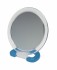 Зеркало Dewal Beauty настольное, в прозрачной оправе, на пл. подставке синего цвета, 230x154 мм.