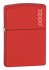 Зажигалка Zippo Classic с покрытием Red Matte original, латунь/сталь, красная, матовая, 36x12x56 мм