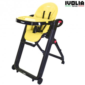 Стульчик для кормления Ivolia Love 02 4 колеса yellow Стульчик для кормления Ivolia Love 02 4 колеса yellow