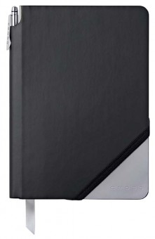 Записная книжка Cross Jot Zone, A5, 160 страниц в линейку, ручка в комплекте. Цвет - черно-серы Записная книжка Cross Jot Zone, A5, 160 страниц в линейку, ручка в комплекте. Цвет - черно-серы