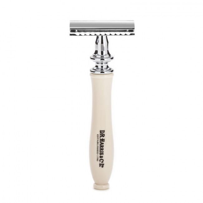 Т-образная бритва D. R. Harris, смола, цвет слоновой кости