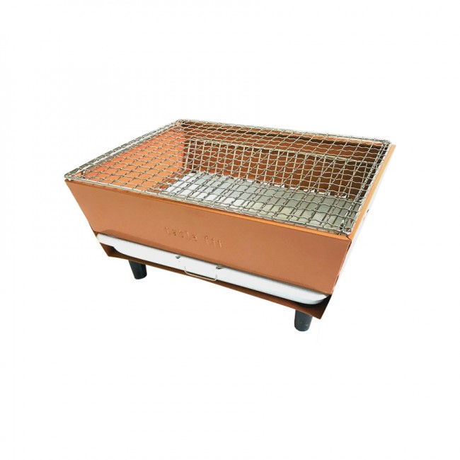 Мангал Home Cook, 28,5*22,5 см, с решёткой для барбекю, 2 уровня, цв. оранж. (Jjkl - 002)