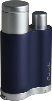 Зажигалка "Caseti" для сигар, газовая турбо, хромированная, матовая синяя 6,3x1,9x3,8 см Зажигалка "Caseti" для сигар, газовая турбо, хромированная, матовая синяя 6,3x1,9x3,8 см