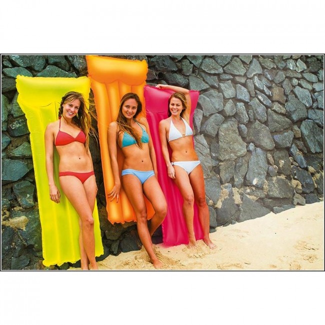 Матрас неоновый с подголовником 183х76см, 3 цвета Матрас неоновый с подголовником 183х76см, 3 цвета