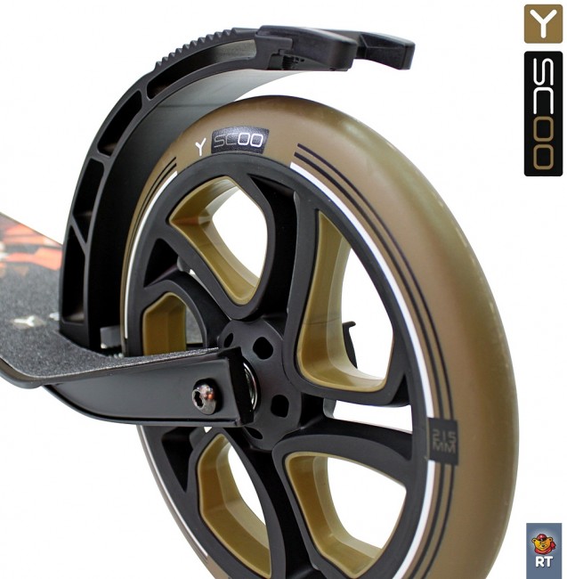 Самокат Y-Scoo RT 250 ONE&ONE bronzat (2 дизайна в 1 самокате)