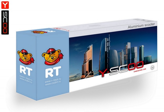 Самокат Y-Scoo RT 250 ONE&ONE bronzat (2 дизайна в 1 самокате)
