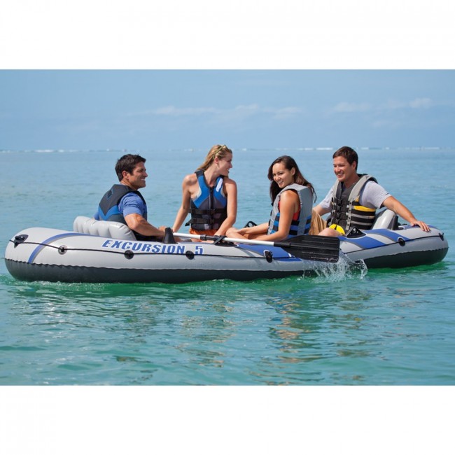 Лодка Excursion-5 SET 366х168х43см (руч. нас., аллюм. весла) Лодка Excursion-5 SET 366х168х43см (руч. нас., аллюм. весла)