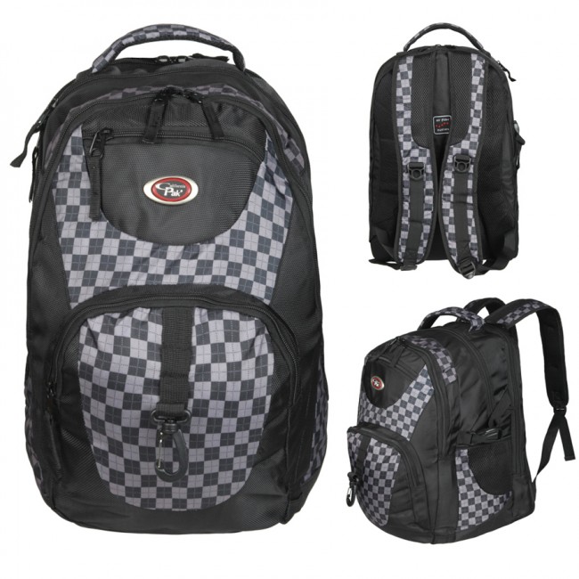 Рюкзак California PAK 46л -  В45*Ш33*Г30 -  усил. спинка -  цвет черн./серая клетка (Boren-5) Рюкзак California PAK 46л -  В45*Ш33*Г30 -  усил. спинка -  цвет черн./серая клетка (Boren-5)