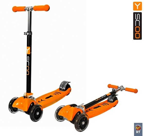 Самокат Y-Scoo Maxi City RT Simple Gagarin трансформер orange