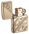Зажигалка Zippo Armor® с покрытием Gold Plated, латунь/сталь, золотистая, 36x12x56 мм