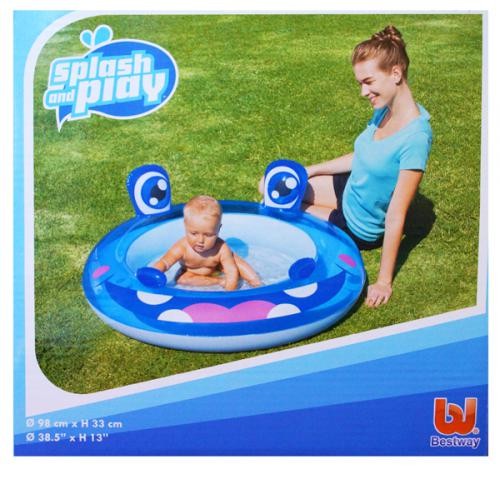 Бассейн-Игровой центр надувной Bestway, Hippo Play Pool, размер: 98*33см., 52180b Бассейн-Игровой центр надувной Bestway, Hippo Play Pool, размер: 98*33см., 52180b