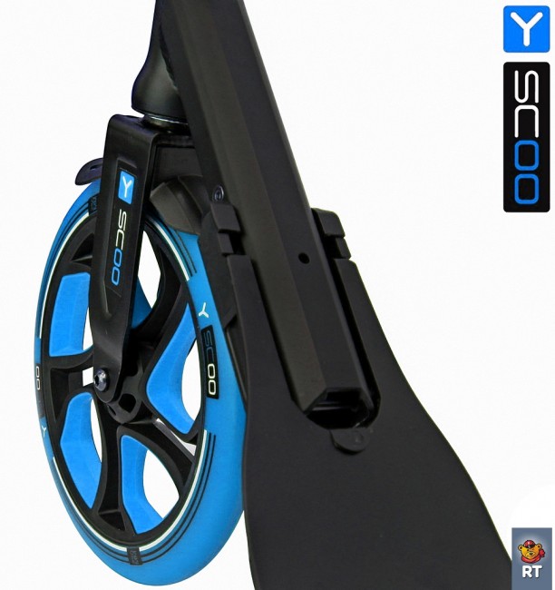 Самокат Y-Scoo RT 250 ONE&ONE blue (2 дизайна в 1 самокате)