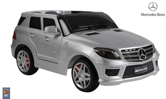 RT ML63 Электромобиль Mercedes-Bens AMG 12V R/C silver с резиновыми колесами