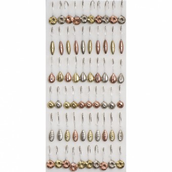 Мормышка Lumicom метал. паяная N48, ассорти (крючок №8) (80 шт./уп.)