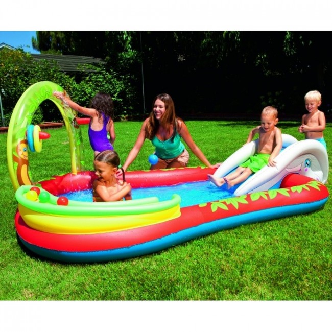 Игровой центр-бассейн с шариками и кольцами 279х173х102см Игровой центр-бассейн с шариками и кольцами 279х173х102см