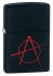 Зажигалка Zippo Classic (анархия) с покрытием Black Matte, латунь/сталь, чёрная, матовая, 36x12x56 мм