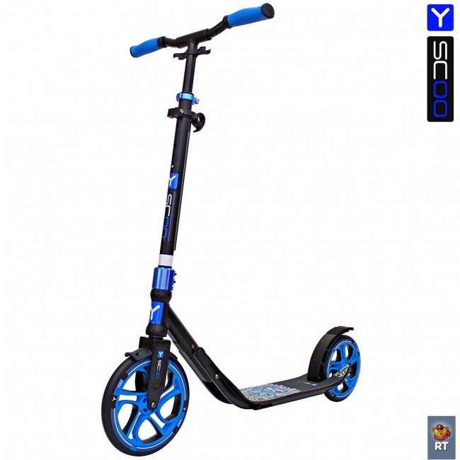 Самокат Y-Scoo RT 250 ONE&ONE dark blue (2 дизайна в 1 самокате)