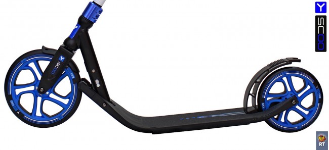 Самокат Y-Scoo RT 250 ONE&ONE dark blue (2 дизайна в 1 самокате)
