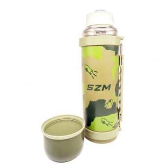 Термос Travel POT, 2,0л, узкое горло, ручка, кнопка-дозатор, чашка, цвет КМФ   (H051) Термос Travel POT, 2,0л, узкое горло, ручка, кнопка-дозатор, чашка, цвет КМФ   (H051)