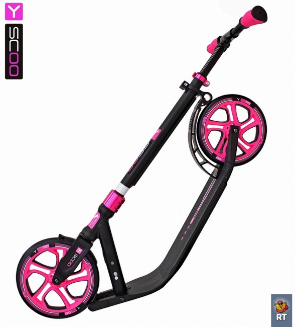 Самокат Y-Scoo RT 250 ONE&ONE pink (2 дизайна в 1 самокате)