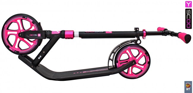 Самокат Y-Scoo RT 250 ONE&ONE pink (2 дизайна в 1 самокате)