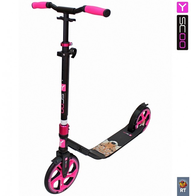 Самокат Y-Scoo RT 250 ONE&ONE pink (2 дизайна в 1 самокате)