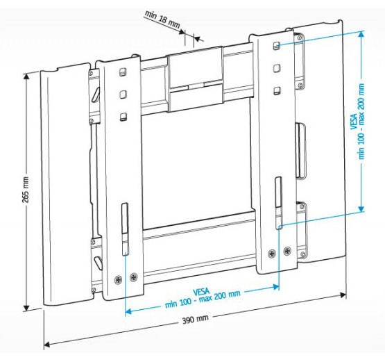 Кронштейн для телевизора Holder LCD-F2606 черный 22"-47" макс. 30кг настенный фиксированный Кронштейн для телевизора Holder LCD-F2606 черный 22"-47" макс. 30кг настенный фиксированный