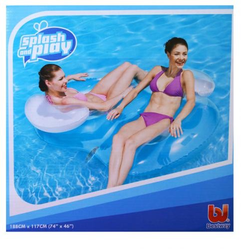 Плот Bestway Спаренные круги, надувной с подголовниками, 188х117см., 43009b
