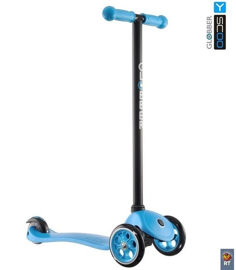 Самокат Y-Scoo RT Globber My free Fixed blue с блокировкой колес