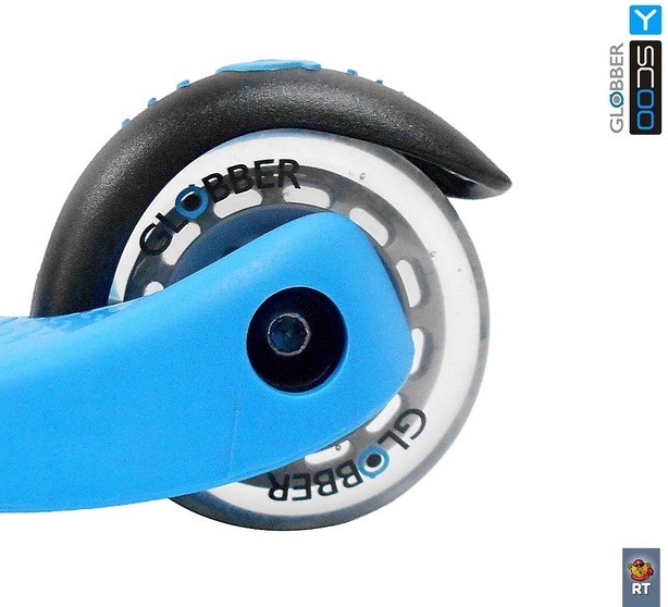 Самокат Y-Scoo RT Globber My free Fixed blue с блокировкой колес