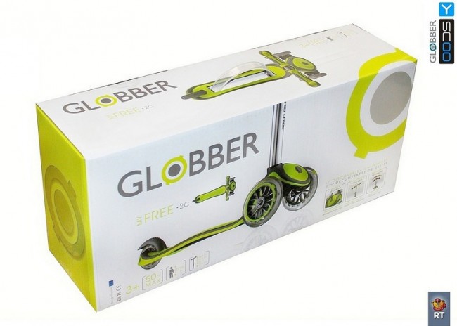 Самокат Y-Scoo RT Globber My free Fixed blue с блокировкой колес