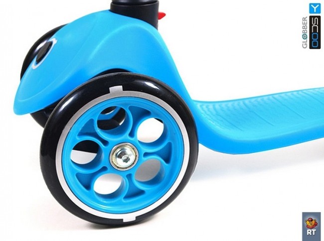 Самокат Y-Scoo RT Globber My free Fixed blue с блокировкой колес