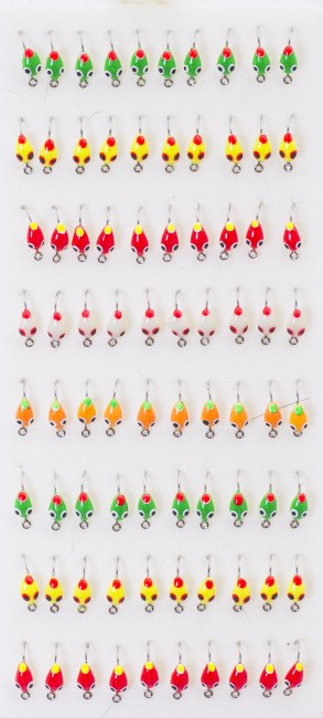 Мормышка Lumikom фосфорная N10, краун, (крючок №6) (80 шт./уп.)