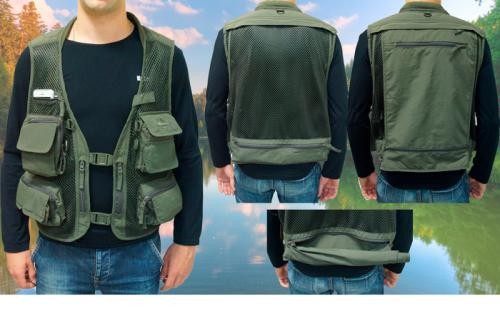 Жилет Fishermen рыболовный, мат. нейлон, размер L   (YF01)