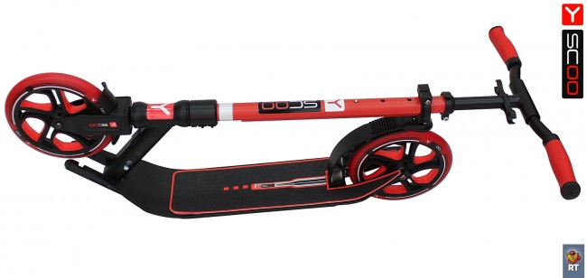 Самокат Y-Scoo RT 215 ONE&ONE red (2 дизайна в 1 самокате)