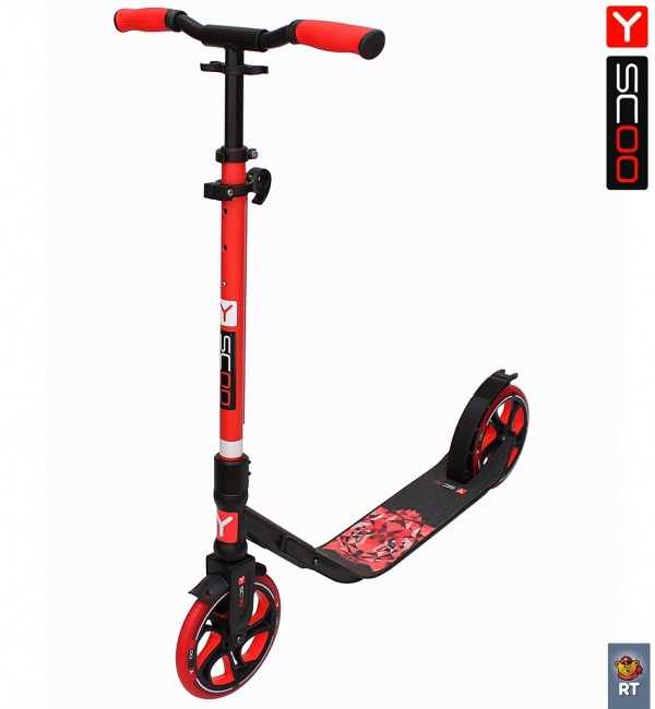 Самокат Y-Scoo RT 215 ONE&ONE red (2 дизайна в 1 самокате)