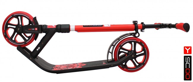 Самокат Y-Scoo RT 215 ONE&ONE red (2 дизайна в 1 самокате)