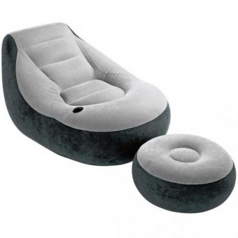 Кресло надувное Intex Ultra Lounge, размер 99х130х76 см + пуф, 68564 Кресло надувное Intex Ultra Lounge, размер 99х130х76 см + пуф, 68564