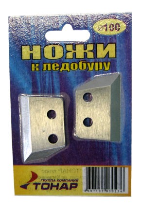 Ножи для ледобура Тонар, 100мм (2шт.) (в футляре) Ножи для ледобура Тонар, 100мм (2шт.) (в футляре)