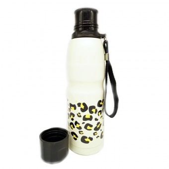 Термос-бутылка Army, 0,75л, узкое горло, шнурок, цвет белый Термос-бутылка Army, 0,75л, узкое горло, шнурок, цвет белый