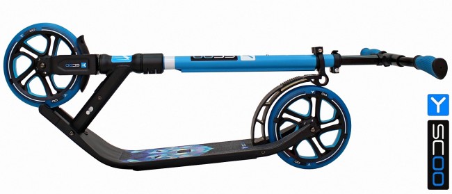 Самокат Y-Scoo RT 215 ONE&ONE blue (2 дизайна в 1 самокате)