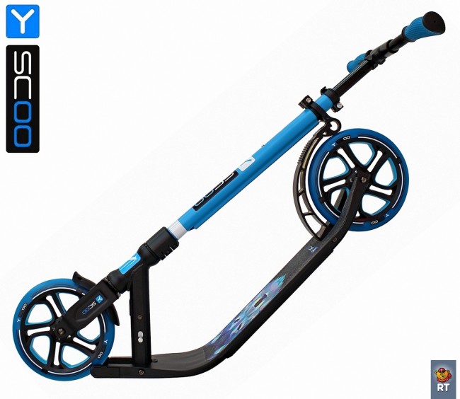 Самокат Y-Scoo RT 215 ONE&ONE blue (2 дизайна в 1 самокате)
