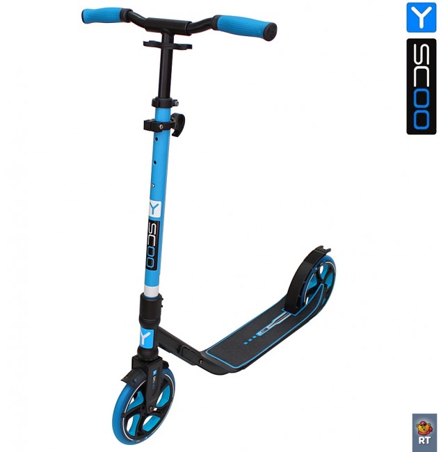 Самокат Y-Scoo RT 215 ONE&ONE blue (2 дизайна в 1 самокате)