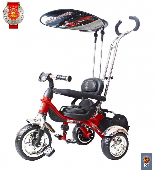 Вел. 3-х кол. Grand Print колеса EVA, красный