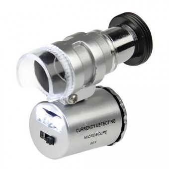 Микроскоп Kromatech 60x мини, с подсветкой (2 LED) и ультрафиолетом Микроскоп Kromatech 60x мини, с подсветкой (2 LED) и ультрафиолетом
