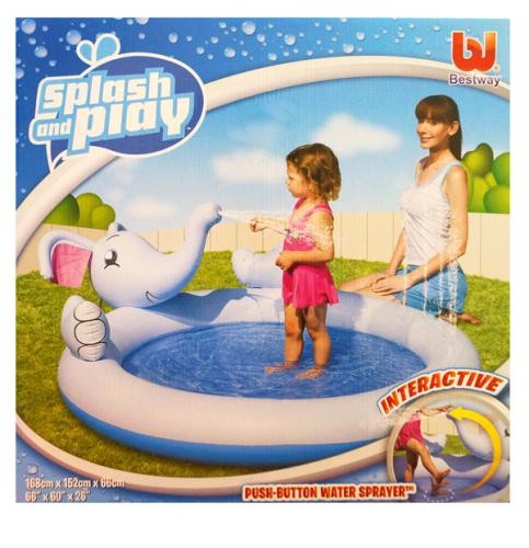 Бассейн-Игровой центр надувной Bestway, слоник, с распылителем, размер 168х152х66см, 3-6 лет, 53034b Бассейн-Игровой центр надувной Bestway, слоник, с распылителем, размер 168х152х66см, 3-6 лет, 53034b